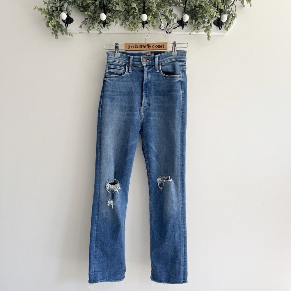 Mother HW Rider Ankle Fray Jeans Size 27 SB